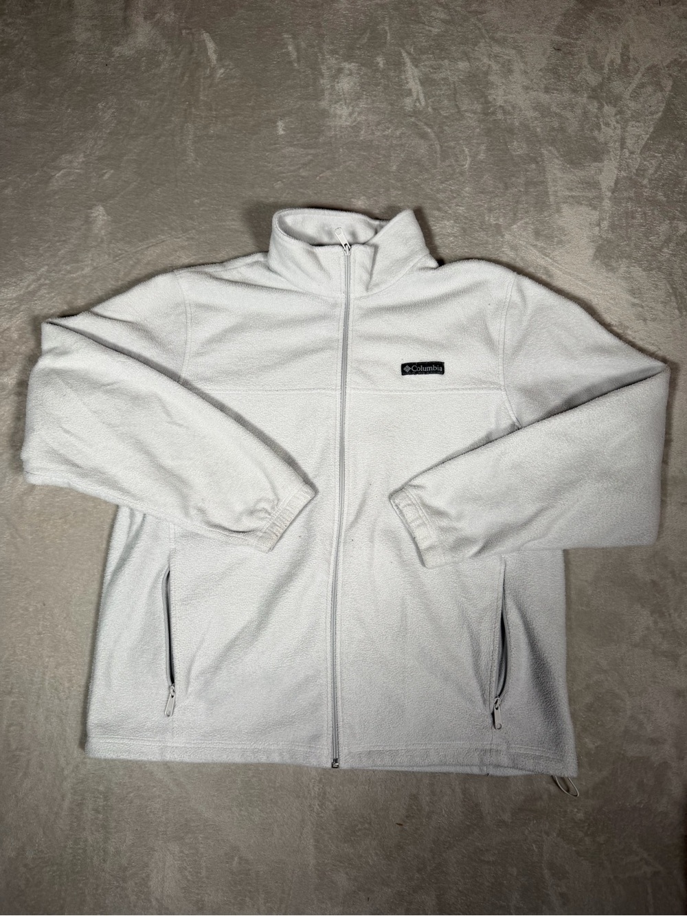 Columbia Men's White Full-Zip Lightweight Fleece Jacket